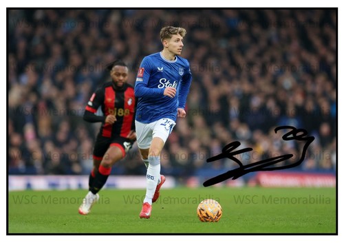 11468. Jesper Lindstrom Signed Pictures A4 Prints Everton Napoli Frankfurt etc.