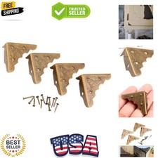 16Pcs Antique Brass Jewelry Box Corner Chest Corner Protector Guard Edge Cove...