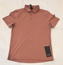 Lululemon Mens ShowZero SlimFit Polo Shirt Sz M REDC Red Clay