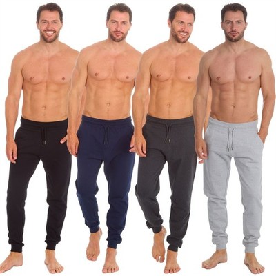 Herren Slim Fit Jogginghose Gebürstet Fleecefutter Freizeit Jogginghose