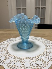 Fenton Art Glass in iconic French/Blue Opalescent hobnail