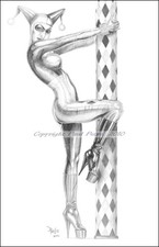 Harley Quinn original pencil drawing