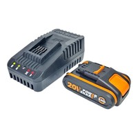 Worx WA3601 20 V LadegeräT Und Akku-Pack-Kit Mit 1X Akku 2,0 Ah + LadegeräT