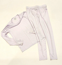 32 Degrees Heat Thermal Pajama Kids L 10-12 White Long Sleeve Crew Neck Pull On