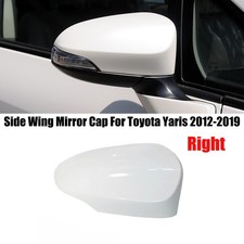 Rechts Kappe Weiß Grundiert Ersatz Spiegelkappen ABS Für Toyota Yaris 2012–2019