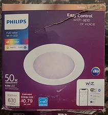 Philips Wiz Smart Wi-Fi Recessed Light Kit 5/6 in. LED 50W FullColor& White*395
