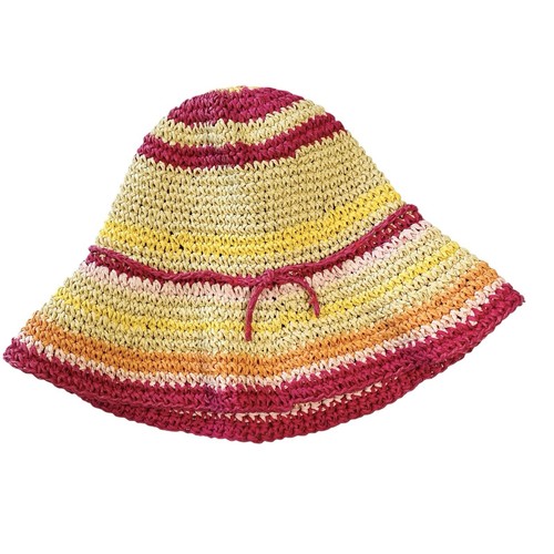 OSHKOSH B'GOSH Girl's Straw Sun Hat Girl's 4 5 6 Beige Pink Wide Brim Summer