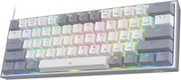 Redragon K617 60% Wired RGB Gaming Keyboard, 61 Keys Compact Mechanical Keyboard