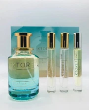 Ktoret San Lucas Men Set Parfum 3.4 oz & 3 Mini Spray Blue , Spice & Santorini