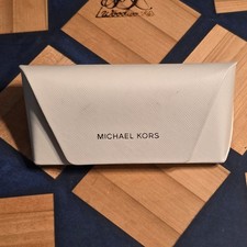 Michael Kors White Saffiano Hard Sunglasses Case Magnetic Box Holder