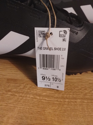 Adidas The Gravel 2.0 Cycling Shoes Black White Mens Size  display picture 1