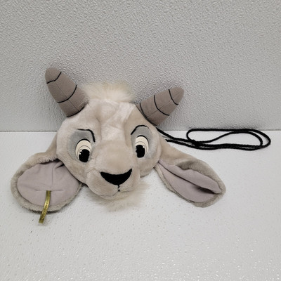 Disney Hunchback Of Notre Dame Goat DJALI Plush Head Change Purse Crossbody Vtg.