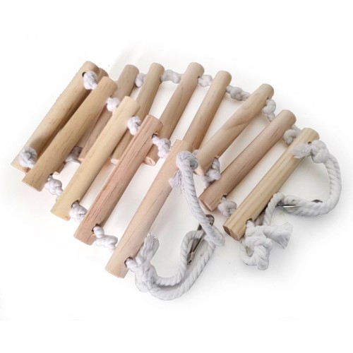 Bird Toys Swing Perch for Medium Parrots Natural Climbing Rope Ladder - Picture 6 of 8
