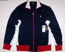 POLO RALPH LAUREN Men's Classic Fit Pony Logo Cotton Zip Track Jacket, NAVY BLUE