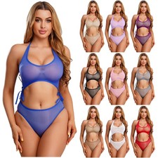 Women Jumpsuits Tights Leotards Mesh Rompers Festival Bodysuit Holiday Clubwear