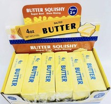 Butter Squishy Super Soft Slow Rising Squeeze Toy, Yellow, Salted Butter, 4oz