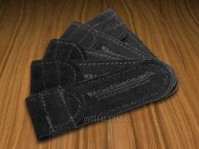 Case xx 5-Pack Medium Black Suede Leather Pouches for Pocket Knives 9067