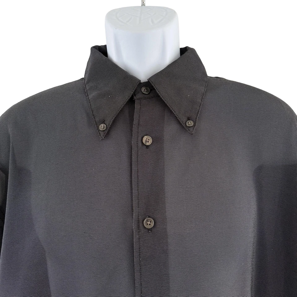 Vintage Armani Exchange Shirt Mens Large Black Sheer Polka Dots Y2K Rare Club - Image 2 of 4