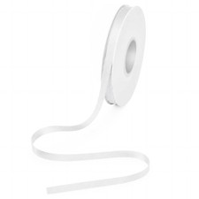 White Double Faced Satin Ribbon 3/8 Inch 50 Yards Polyester Craft Gift
