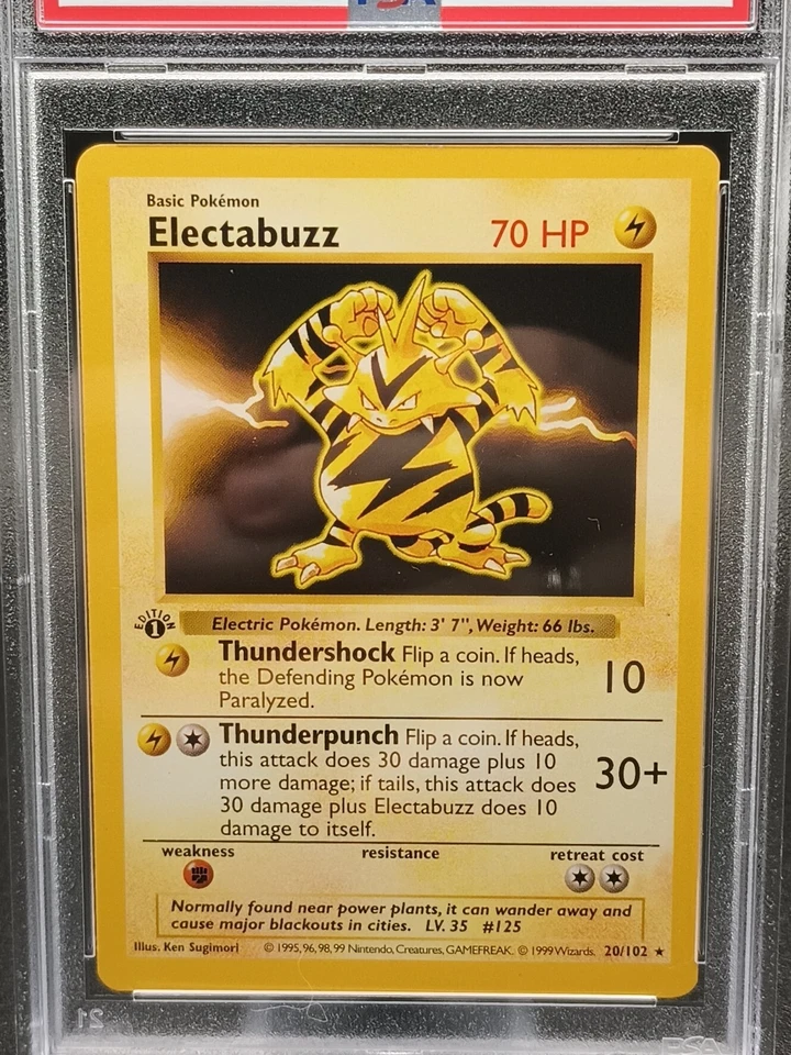 Electabuzz 020/102 Base Set (Shadowless) First Edition PSA 7 NM - Image 2 of 4