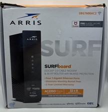 ARRIS SURFboard SBG7600AC2 32x8 DOCSIS 3.0 Cable Modem AC2350 Wi-Fi Router EUC