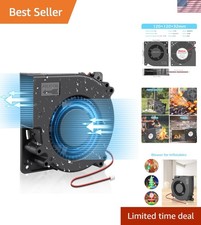 Compact 120mm Brushless Blower Fan - 5 Inch Adjustable Voltage Cooling Solution