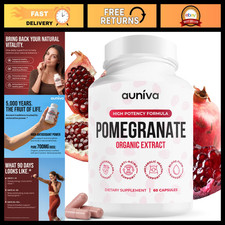 Organic Pomegranate Capsules 700mg - Antioxidant & Heart Support Supplement - 60