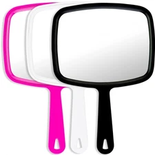 DecorRack Large Hand Mirror, Multi-Purpose Mirror with Hanging Hole in Handle...
