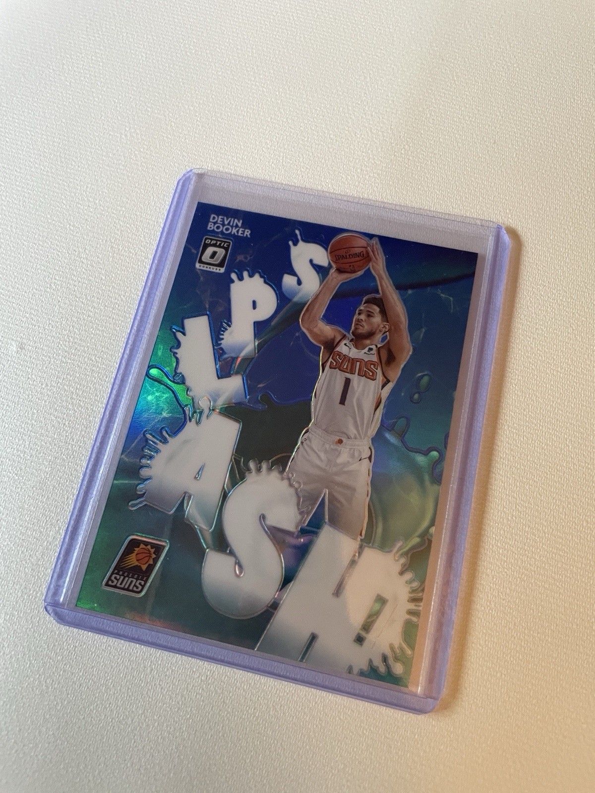 2020-21 Panini Donruss Optic - Splash! Devin Booker #12 Blue Prizm 66 of 85