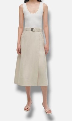 Simkhai Women's Beige/White Camden Mixed Media Tank Midi Dress Size 8