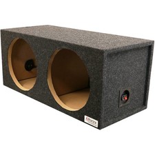 SEALED  " MDF SUB WOOFER ENCLOSURE BOX w/ 1" MDF FACE for 2 12  CAR SUBWOOFERS