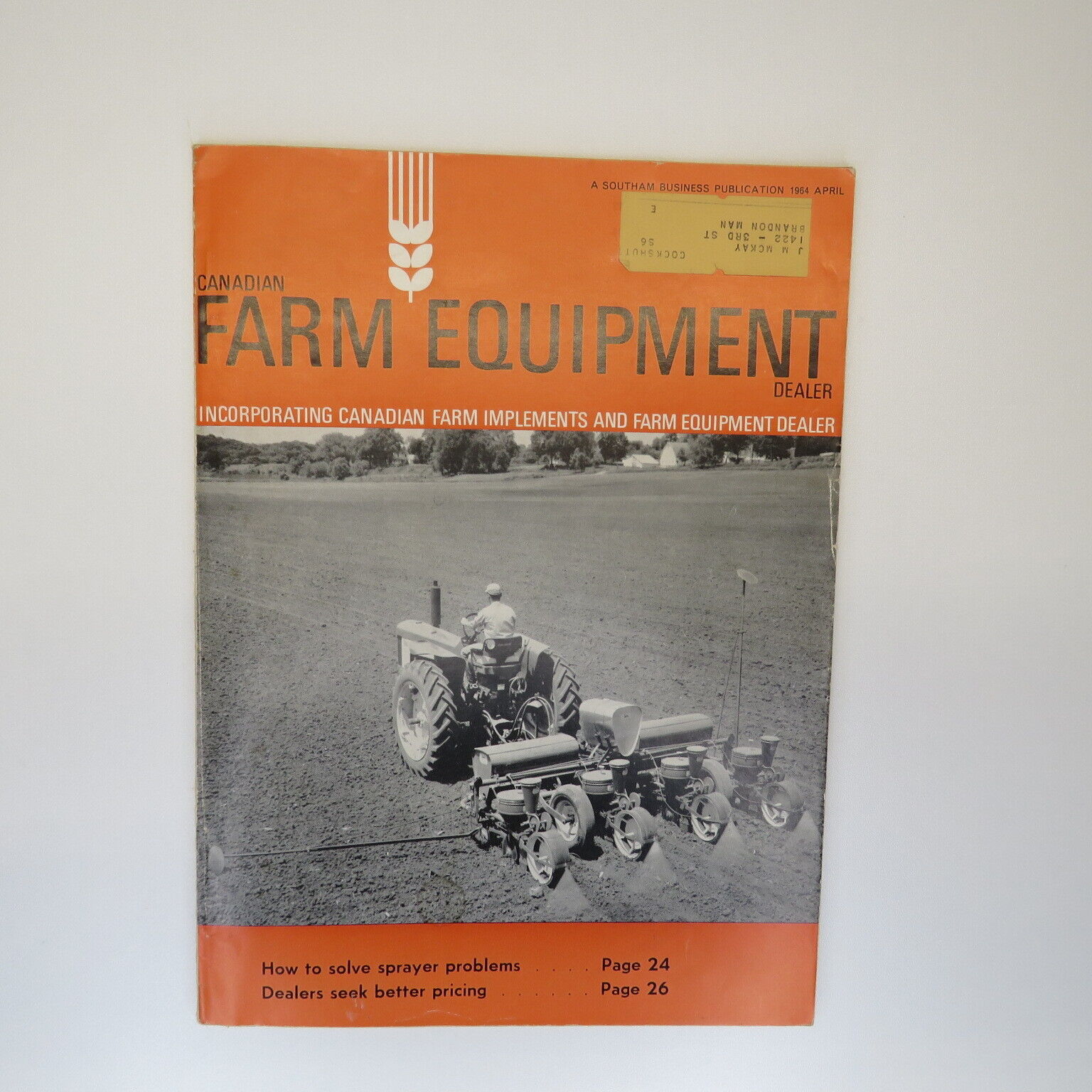 Canadian Farm Equipment Dealer Industry News Magazine April 1964 Advertising