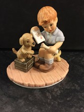Berta Hummel BH 81 Clean Bill of Health Junge Hund Göbel Porzellan Figur 