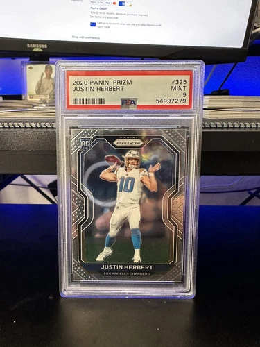 2020 Panini Prizm Justin Herbert Rookie RC #325 PSA 9