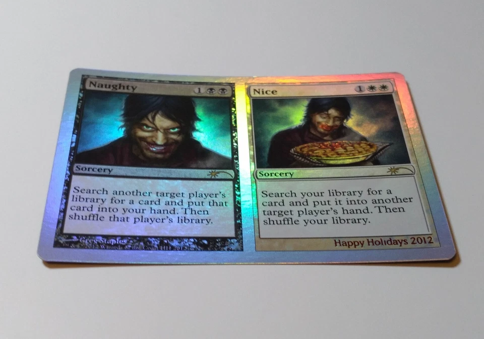 MTG Naughty/Nice Foil Happy Holidays 2012 Promo M/NM! - Image 2 of 4