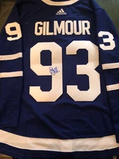 Doug Gilmour Signed Jersey Adidas Climalite Autograph Toronto Maple Leafs