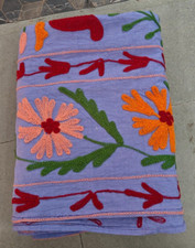 Indian Handmade Embroidery suzani throws bedcover Uzbek suzani wall hanging