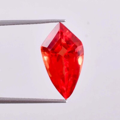 9.00 Ct Natural Fanta Orange Ceylon Sapphire Fancy Cut Loose Gem Certified