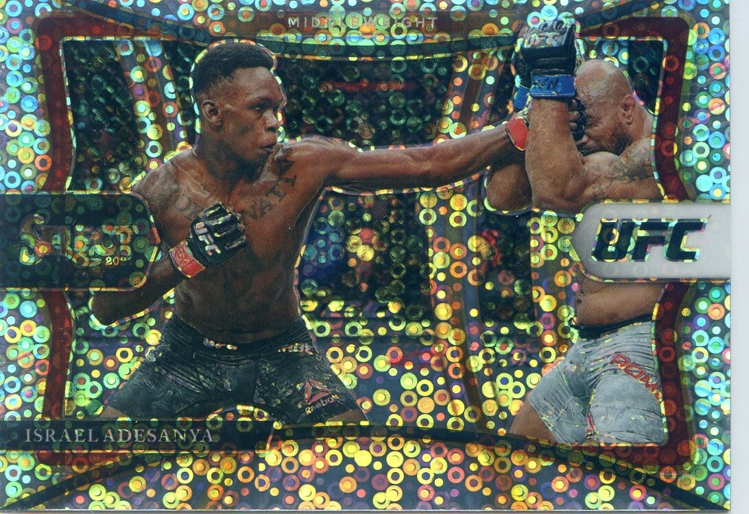 2021 Panini Select UFC ISRAEL ADESANYA #134 PREMIER LEVEL SILVER DISCO PRIZM