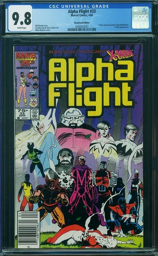 Alpha Flight #33 CGC 9.8 1986 NEWSSTAND! 1st Lady Deathstrike! WP! P10 427 cm