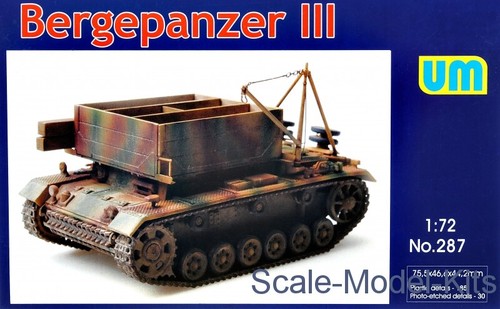 Kit maquette plastique Bergepanzer échelle III WW II UM 287 échelle 1/72 Unimodel 287 - Photo 10/12