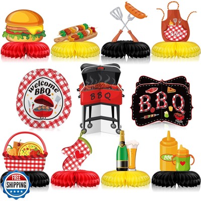 Cholemy 11 Pieces BBQ Party Decorations BBQ Baby Shower Centerpieces Summer P
