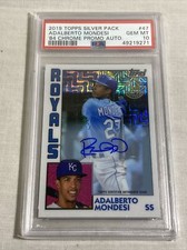 2019 Topps Silver Pack Adalberto Mondesi Autograph 84 Chrome Promo /199 PSA 10