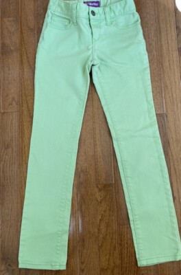 Women s Old Navy Lime Green Jeans Size 8 Pixie Mid-Rise/Tall Mi-Basse