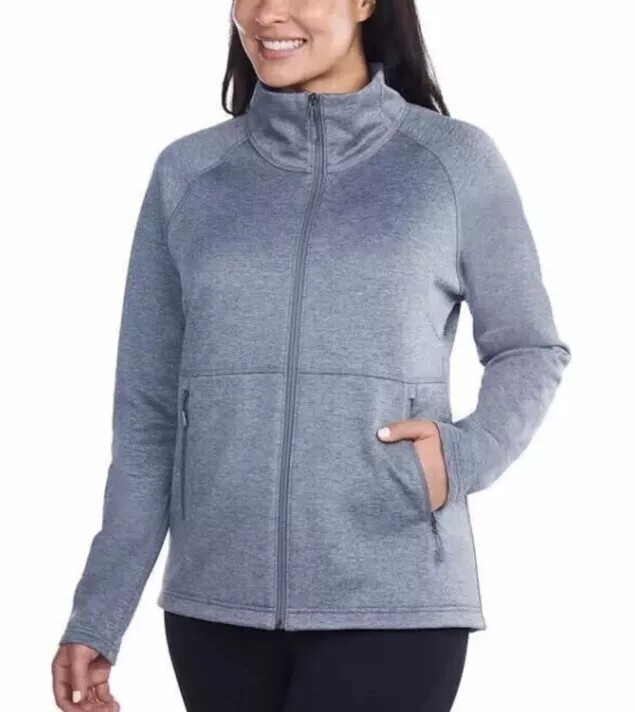 *NWT* Kirkland Signature Womens Active Full Zip Fleece Jacket (Grey, XL)
