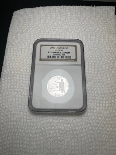 2008 S State Quarter PF69 Ultra Cameo Hawaii NGC Certified