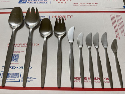Gense Focus Satin 18 - 8 Stainless Sweden Flatware Set of 12 Pieces