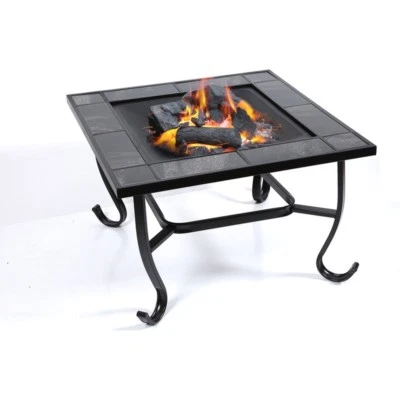 New 4 In 1 Outdoor Brazier Square Fire Pit Patio Heater Sydney City