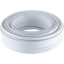 SeKi Lautsprecherkabel 2x4,00mm² - 10m Weiß | CCA Audiokabel Mit Metermarkierung