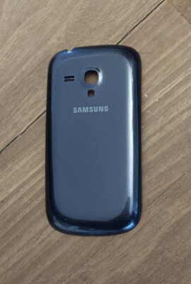 Original Samsung Galaxy S3 Mini Akkudeckel Backcover Kunststoff Blau Hinten